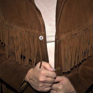 Fringed Brown Suede Jacket